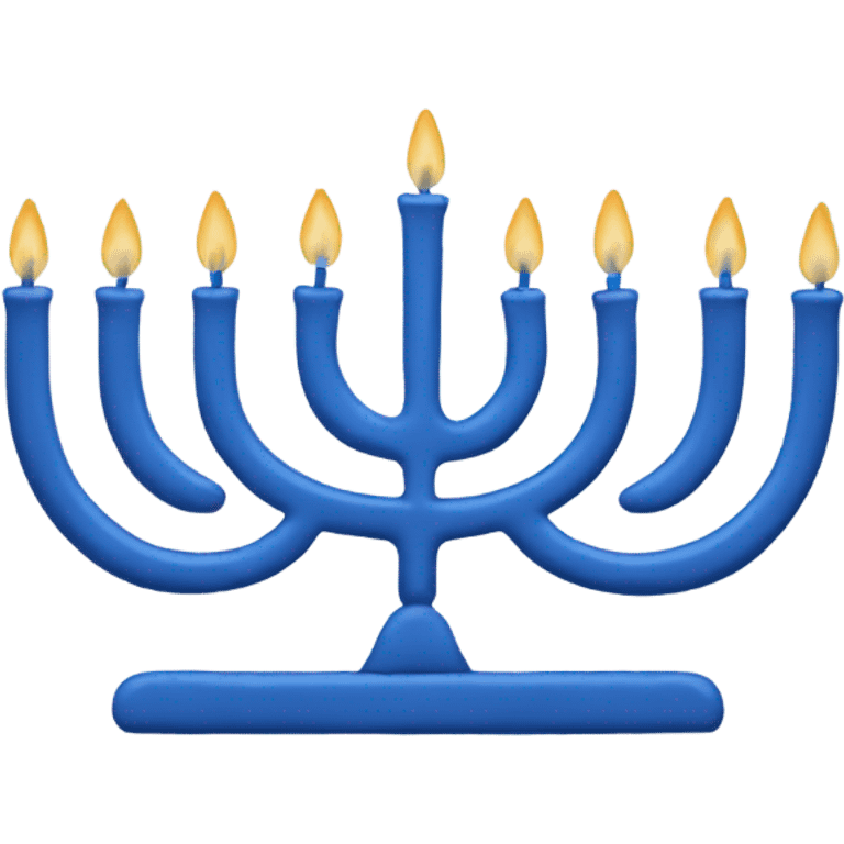 Blue and white menorah  emoji