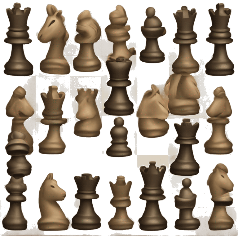 Chess board with chess emoji