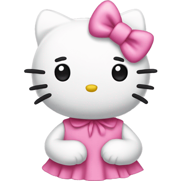 Hello kitty with pink bow  emoji