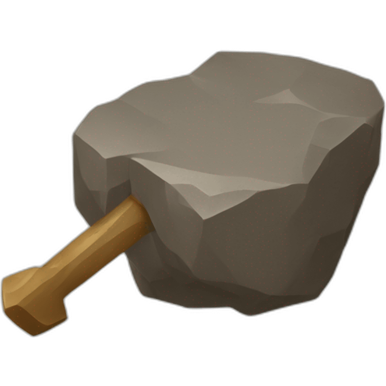 a nugget mined by a pickaxe emoji