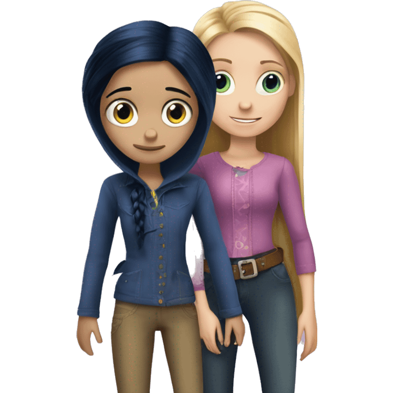 Coraline jones and rapunzel  emoji