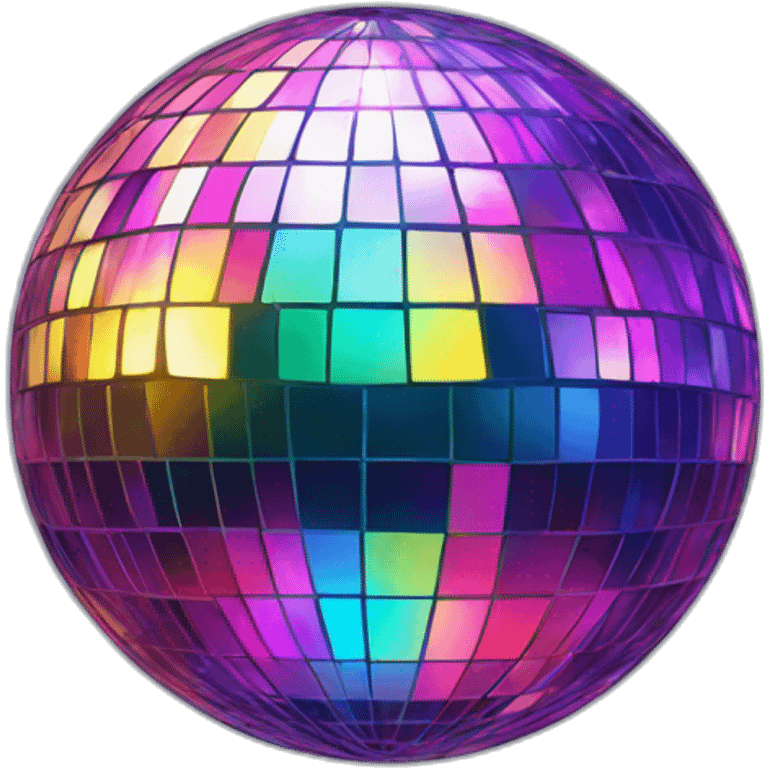 colorful disco ball with sparkles emoji