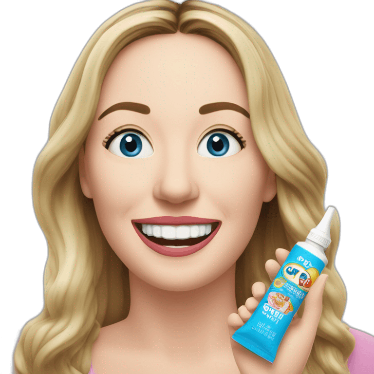 Victoria Coren Mitchell 4k toothpaste advert emoji