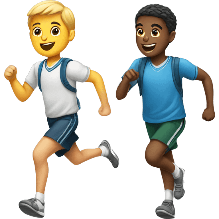 A school running  emoji