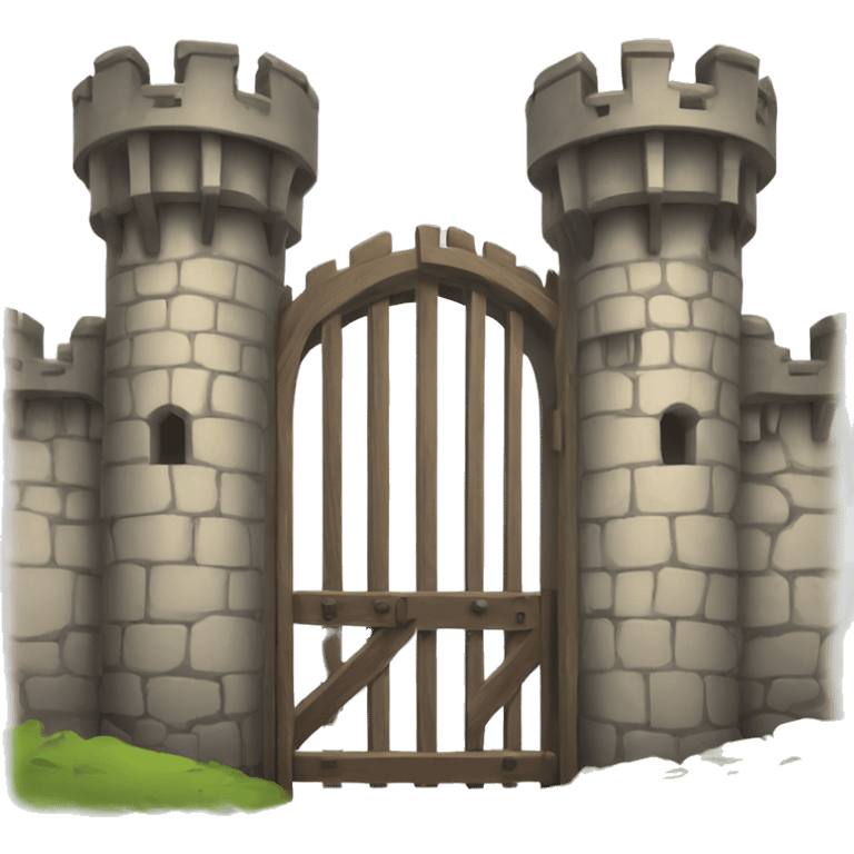 wooden medieval castle gate emoji