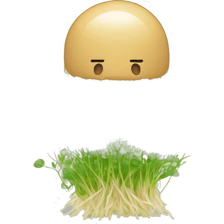 alfalfa sprouts with NO FACE emoji