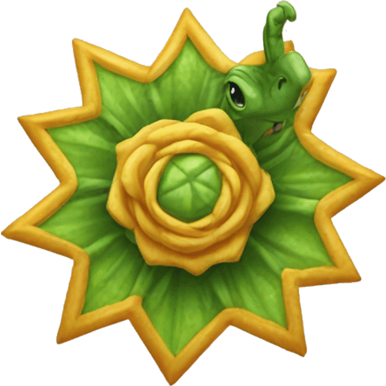 Lizard wizard rosette emoji