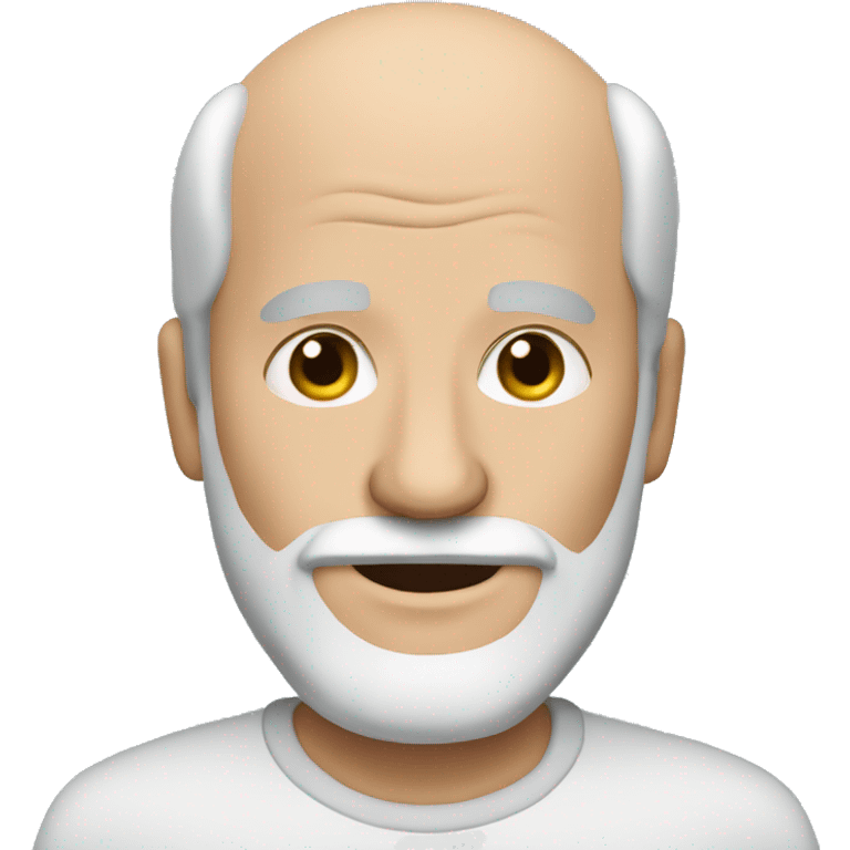 grey haired balding man with beard emoji