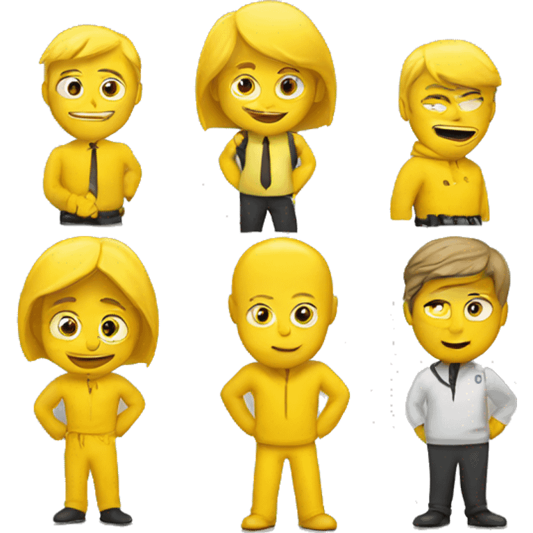 
a team of yellow people emoji