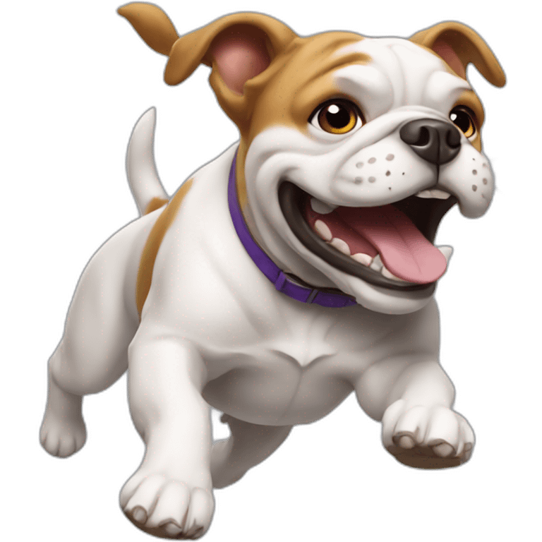 happy jumping bulldog emoji