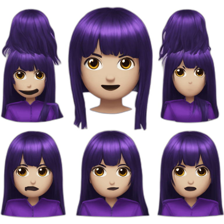 Elissabat-with-bangs-long-hair-purple-and-black-vampire-with-fangs-goth emoji