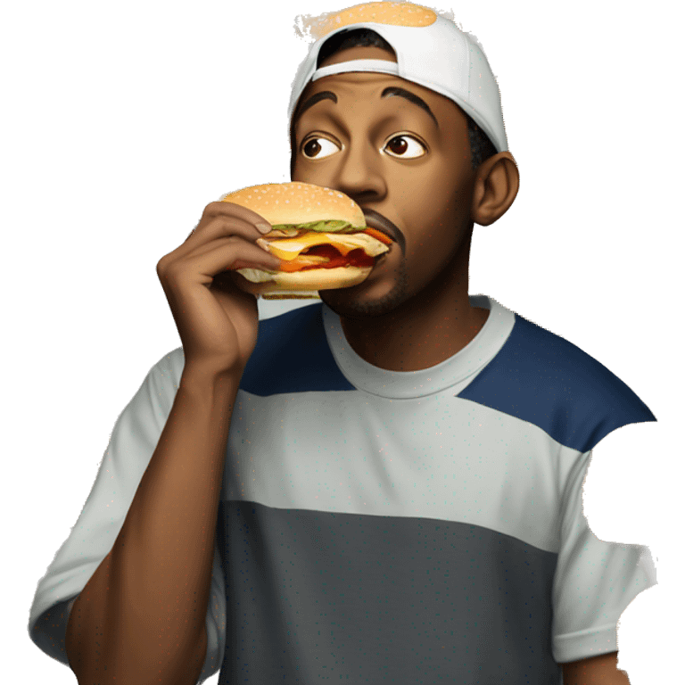 Kendrick Lamar eating a burger  emoji