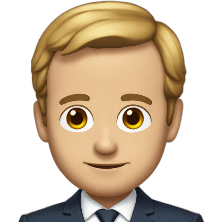 Macron sur un chat emoji