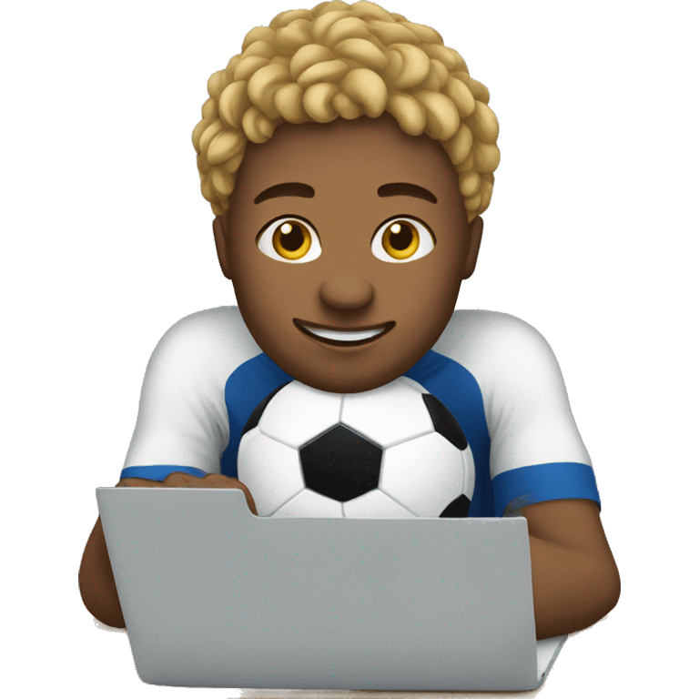 soccer player on laptop emoji