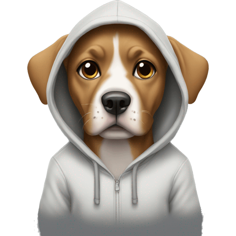 Dog wearing hoodie  emoji