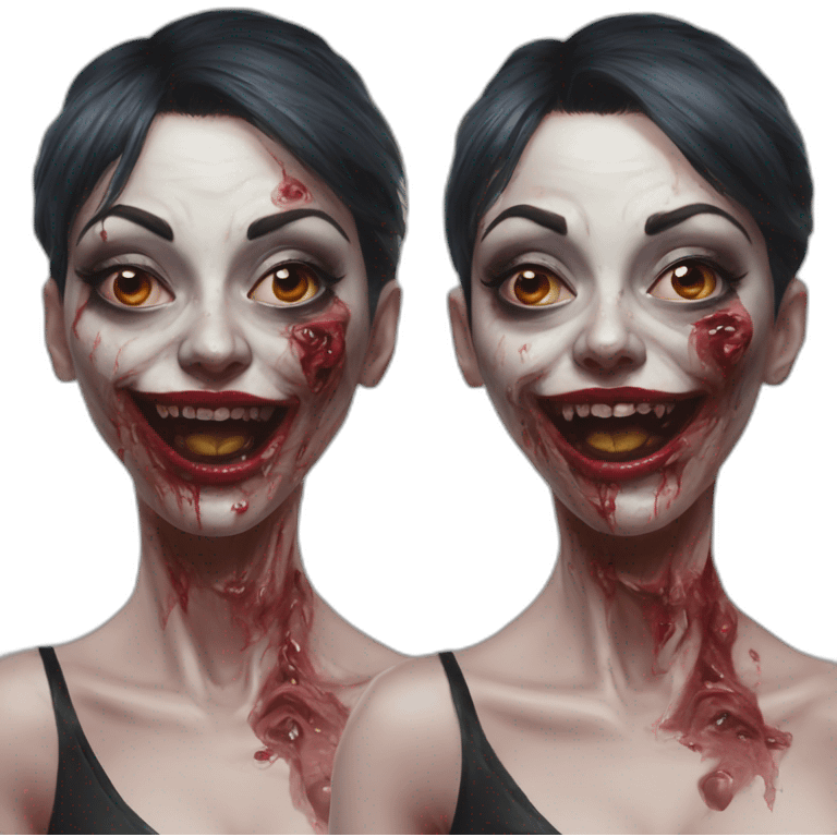 zombi pinup hyperrealistic emoji