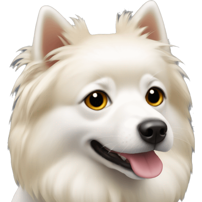 White and blonde spitz emoji