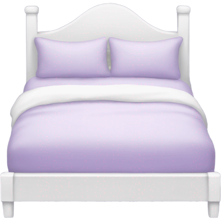 White and light purple cosy bed  emoji