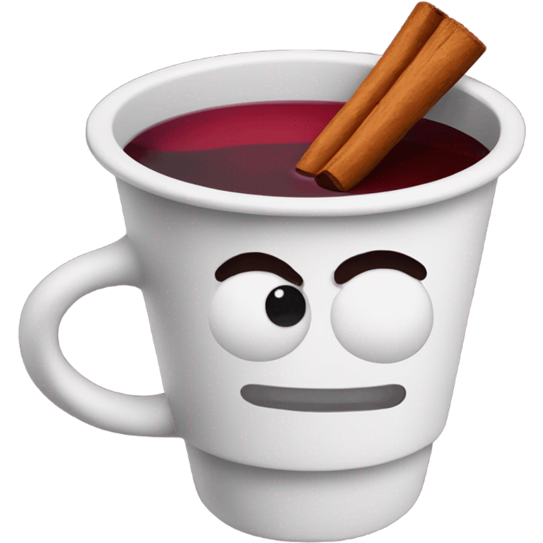 Mulled wine in a craft cup emoji