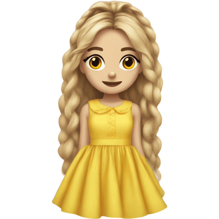 sabrina carpenter in yellow baby doll dress emoji