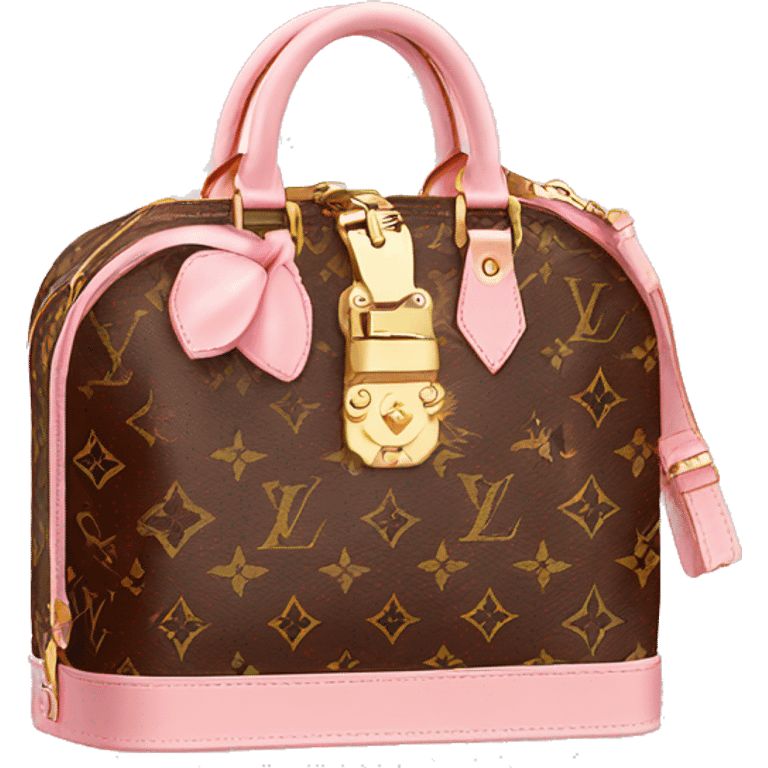 louis vuitton bag with light pink shoulder strap  emoji