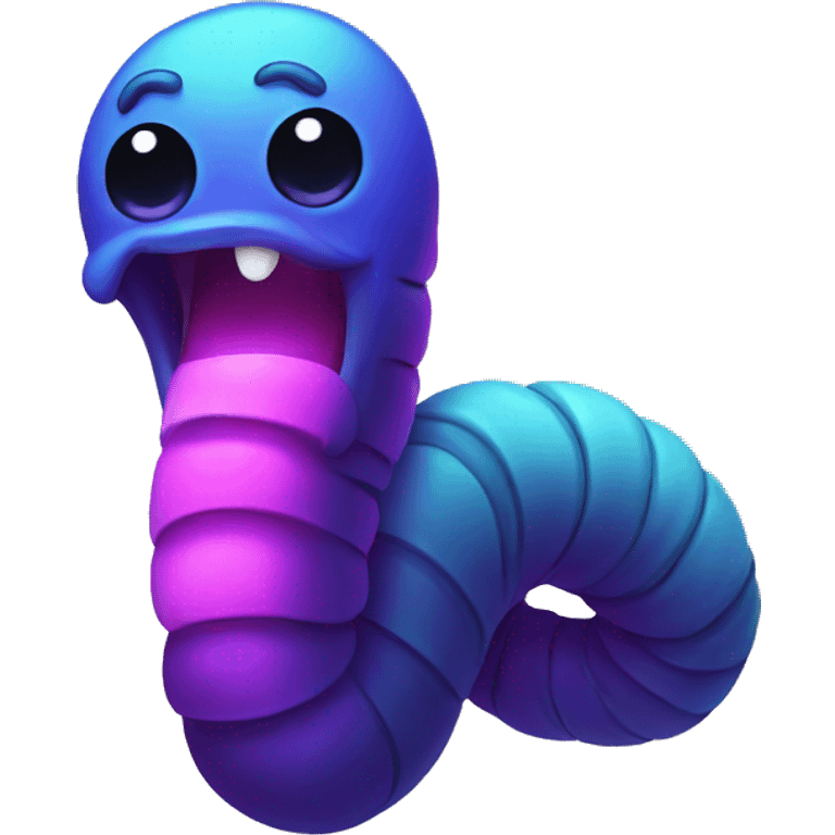 Neon worm emoji