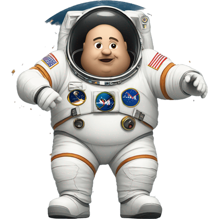 Fat man in space emoji