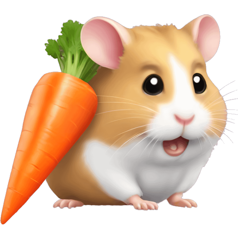 Hamster eatint carrot emoji