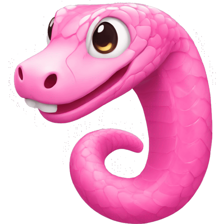 cute pink snake emoji