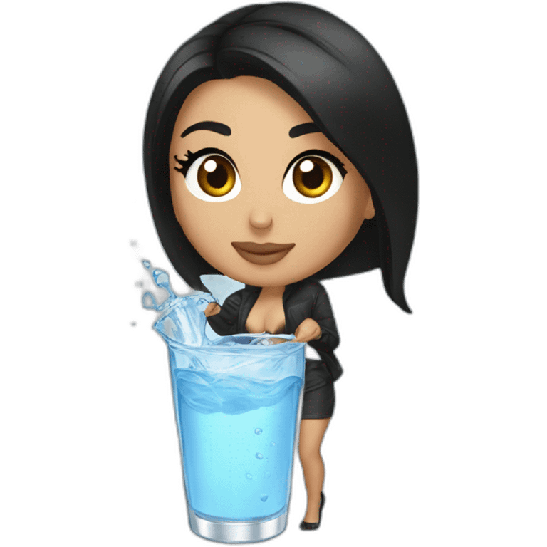 Kim Kardashian’s drink water  emoji