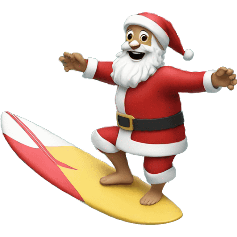 Surfing Santa emoji