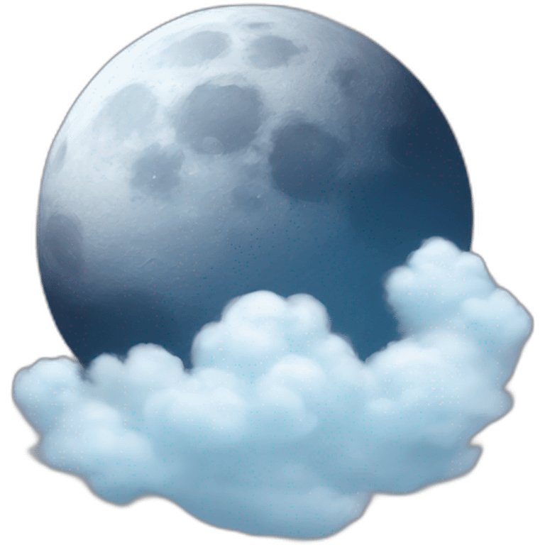 Moon on clouds  emoji