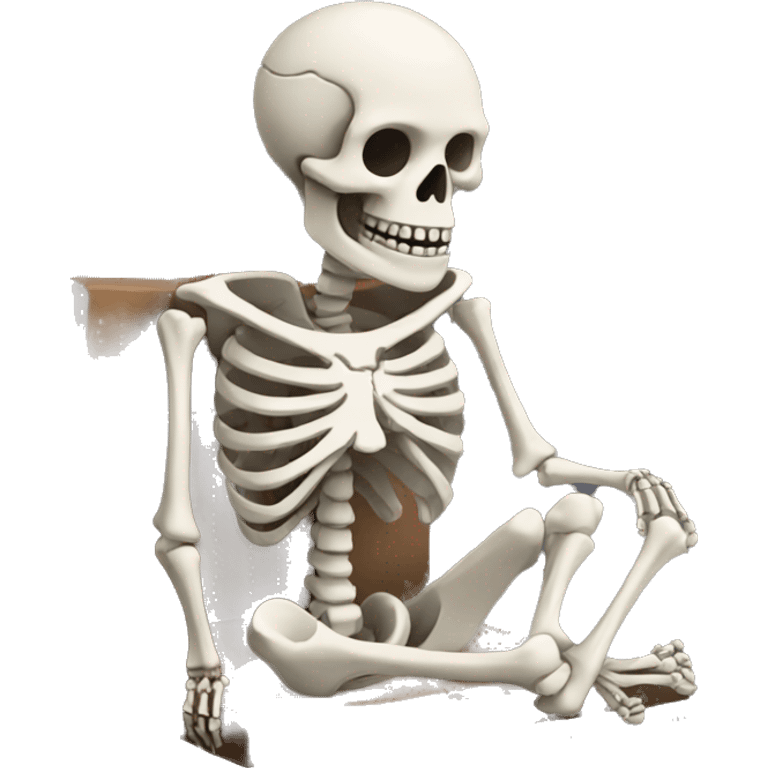 Skeleton waiting emoji