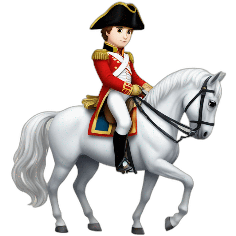 young napoleon on white horse emoji