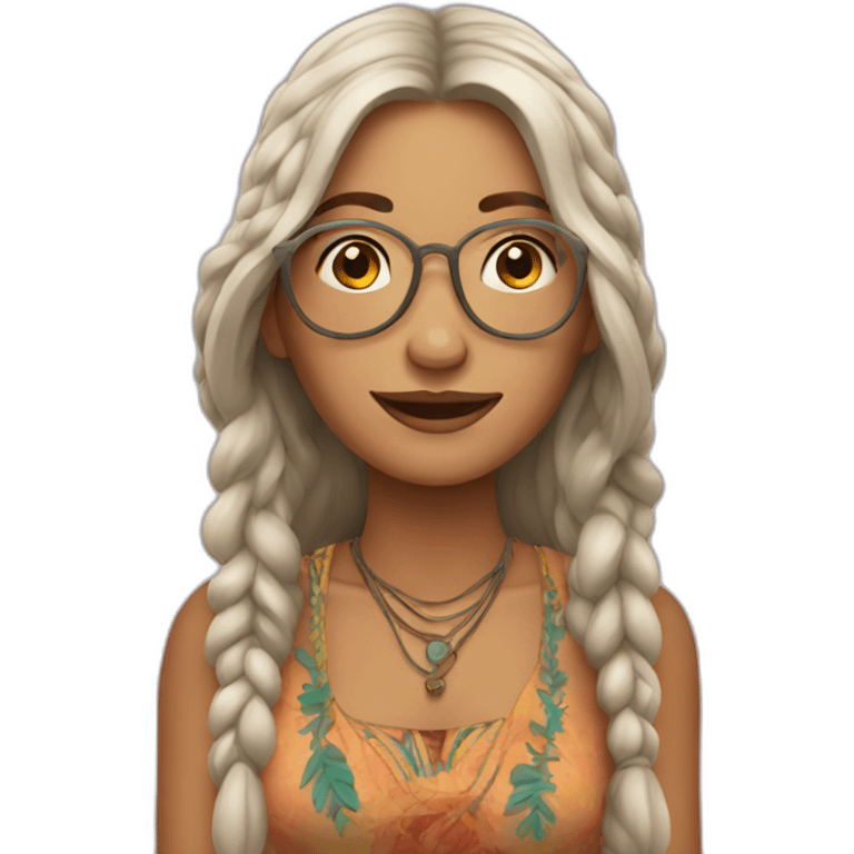 Hippie woman emoji