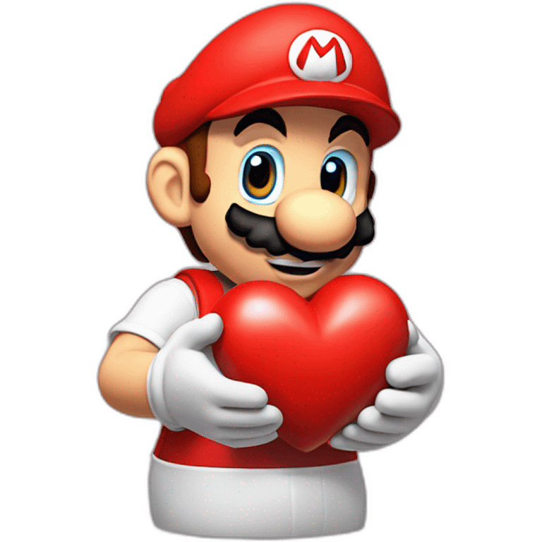 super mario doing a heart with his hands emoji