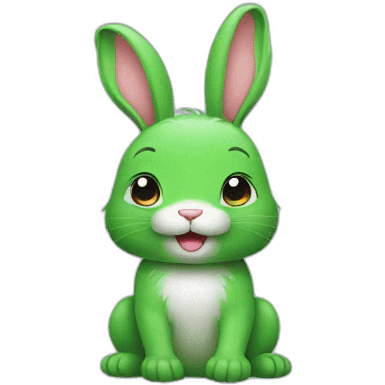 Green bunny emoji