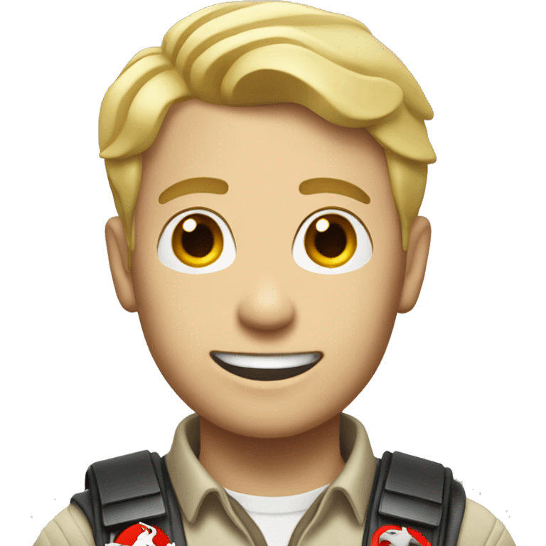 Male Ghostbuster with short blonde hair  emoji