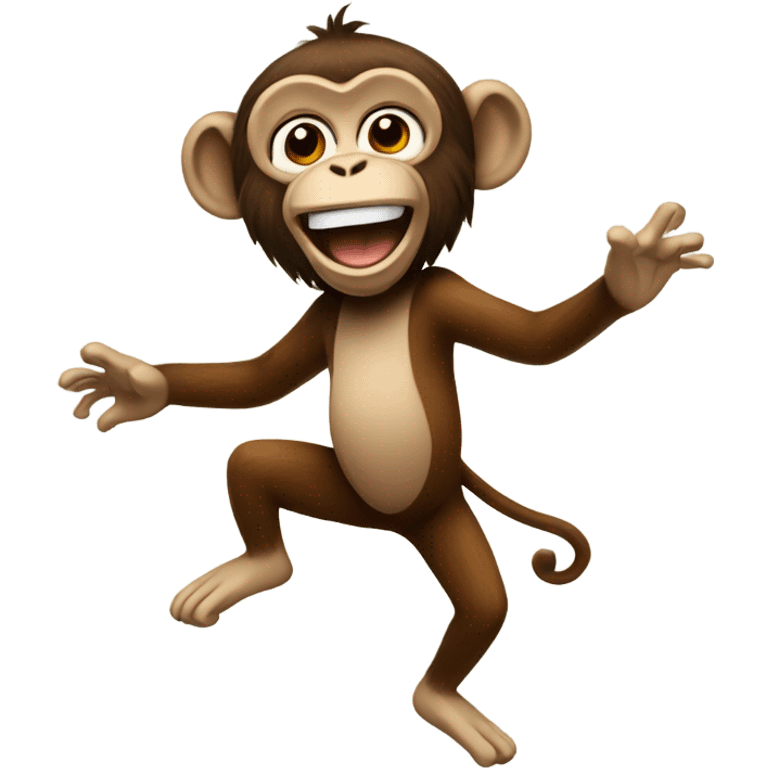 Dancing and singing monkey emoji