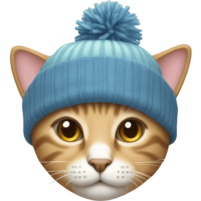 Cat wearing winter hat emoji