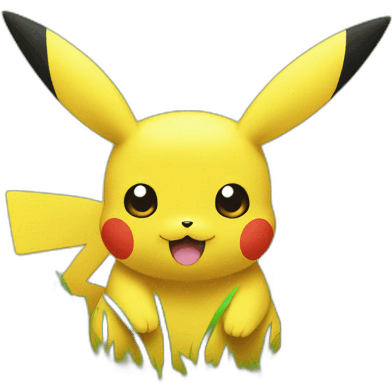 Pikachu grass type emoji