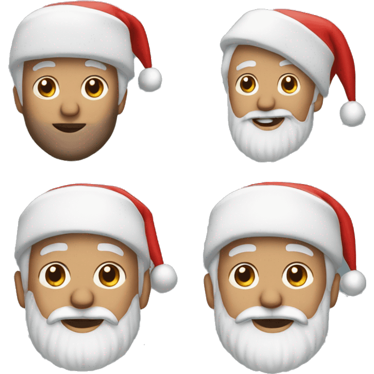 50 year old man with beard and Santa hat emoji