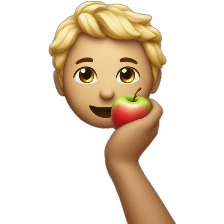 A soul holding an apple emoji