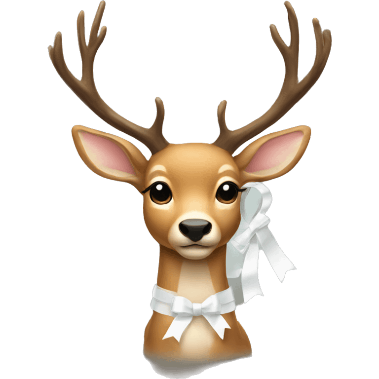 deer with white ribbon emoji