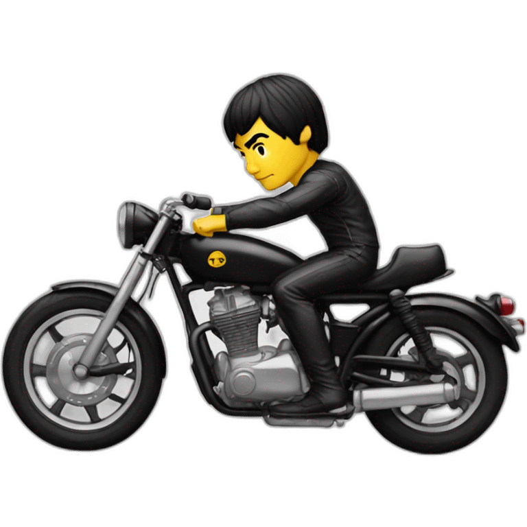 Bruce Lee a moto emoji