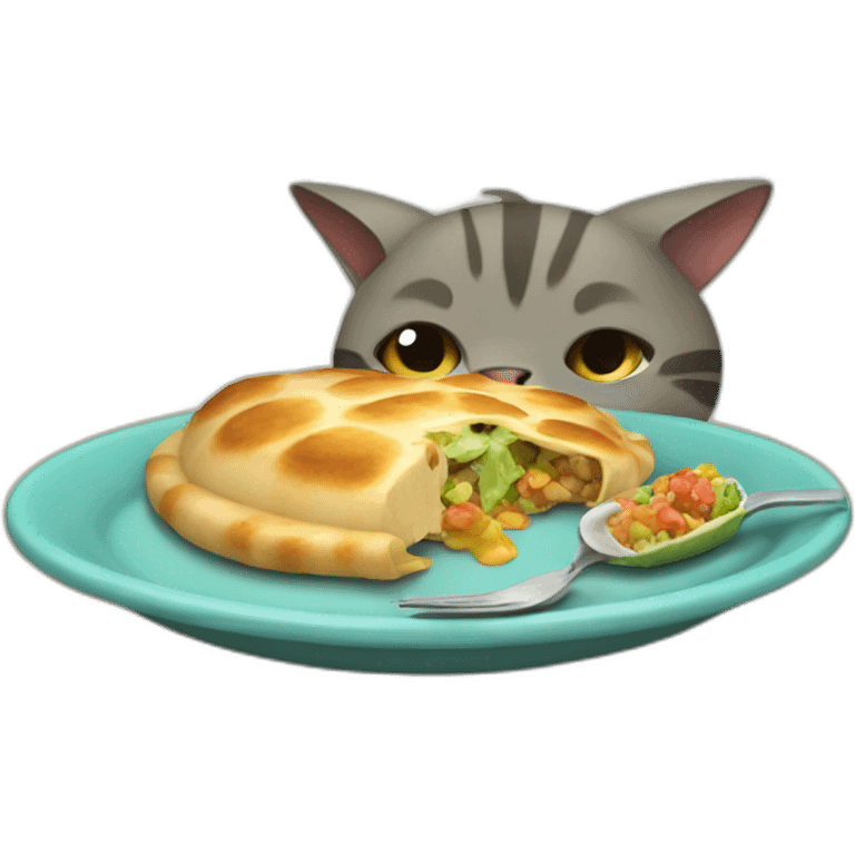 gato comiendo tortuga emoji