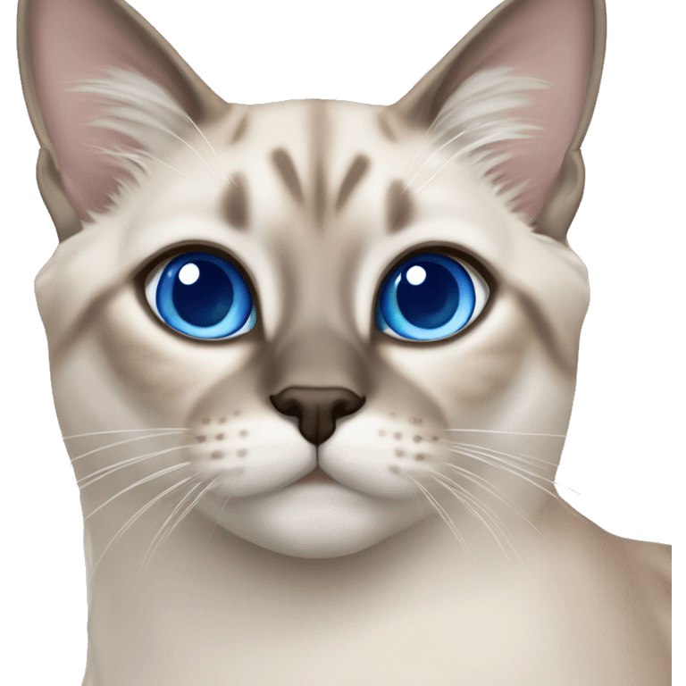 Lynx point Siamese cat with blue eyes emoji