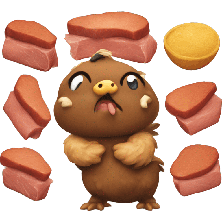 No chicken only beef emoji