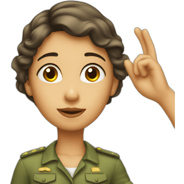 Cute lady saluting emoji