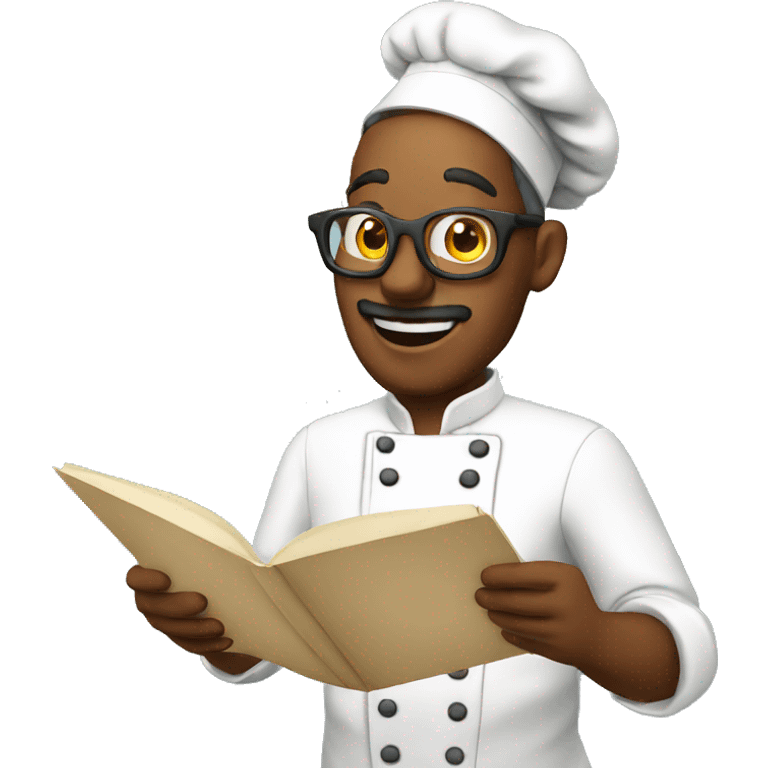 chef reading recipe emoji